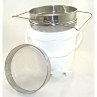 SHIOUCY Cubo de acero inoxidable con tapa y filtro para miel- 20 l